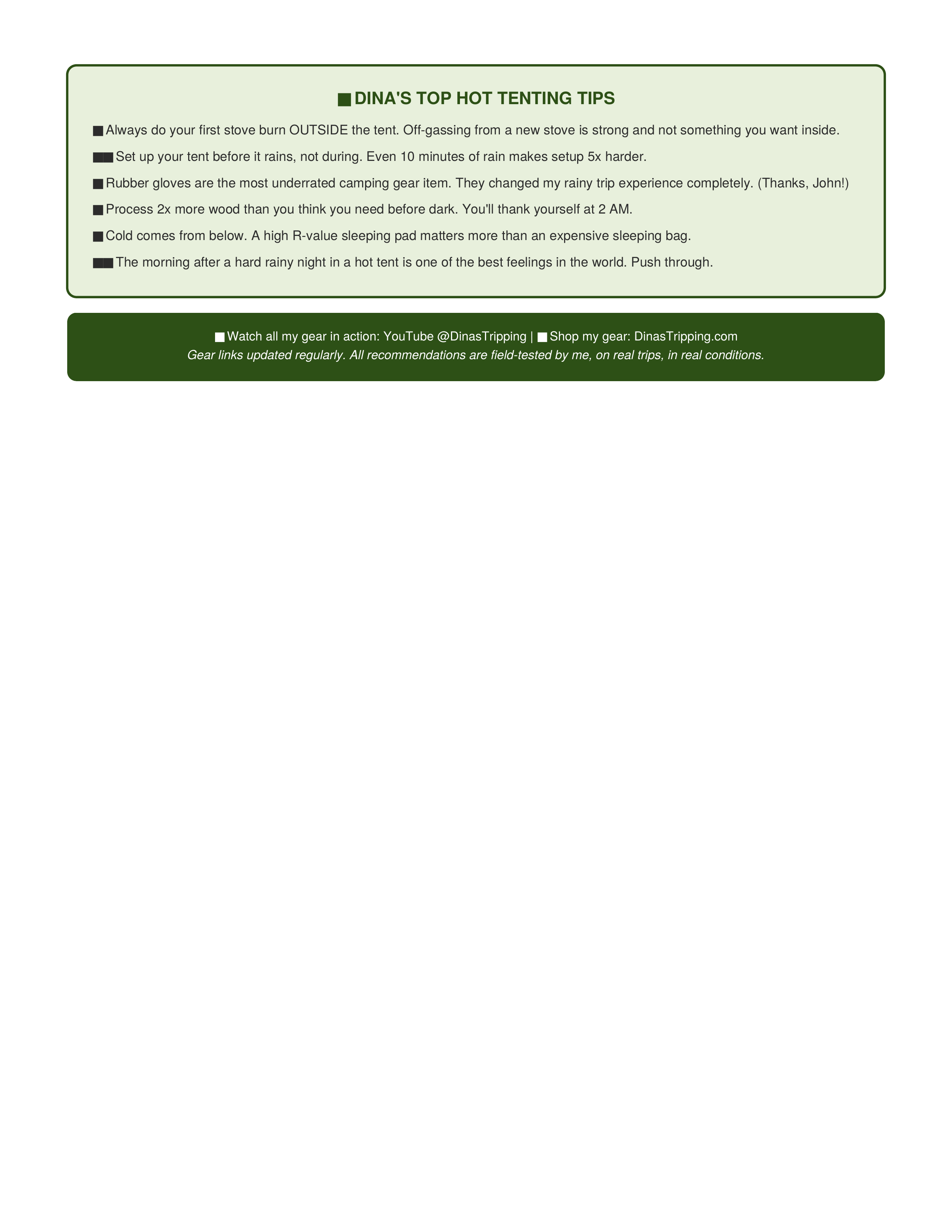 My Complete Hot Tent Setup List — Field-Tested in Algonquin Park (PDF Download)