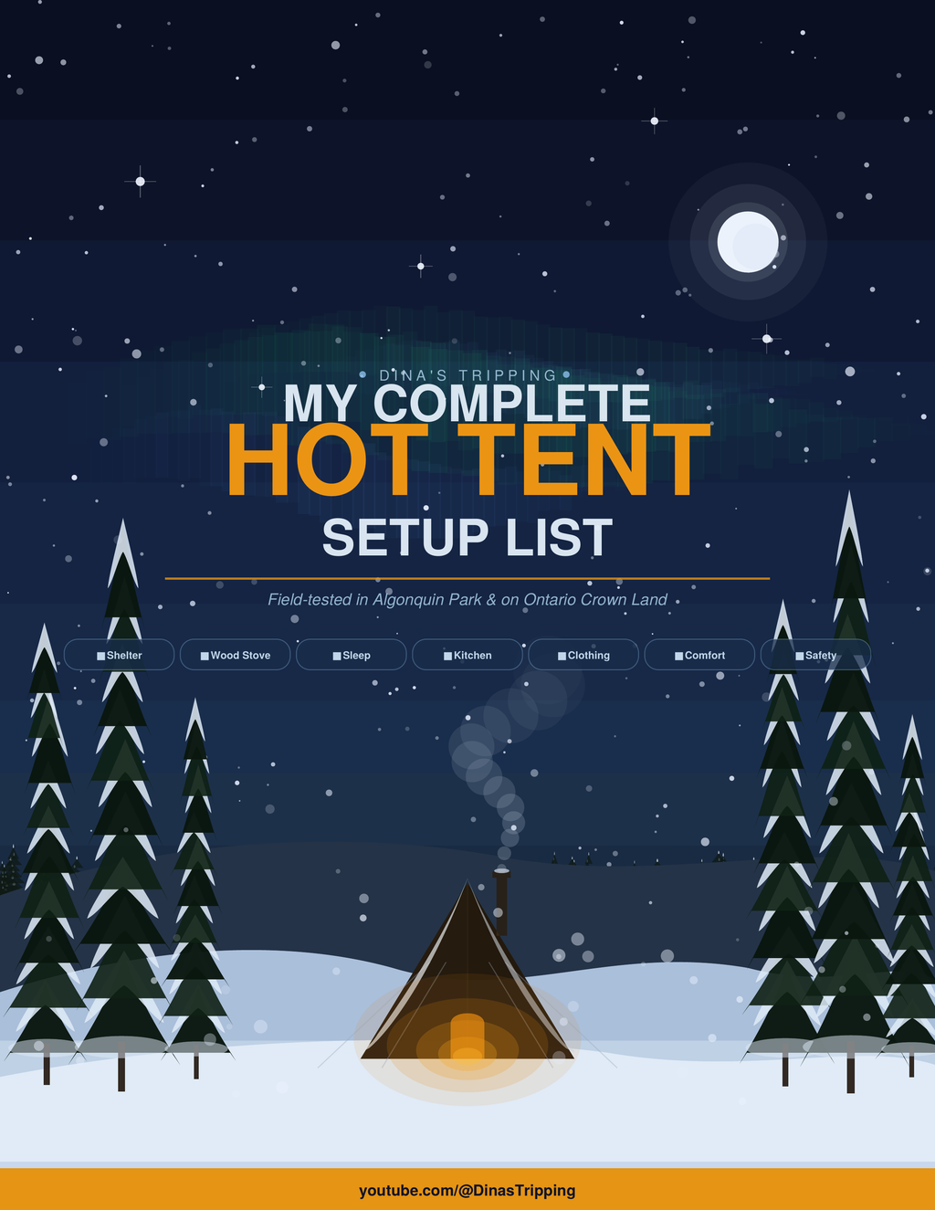 My Complete Hot Tent Setup List — Field-Tested in Algonquin Park (PDF Download)