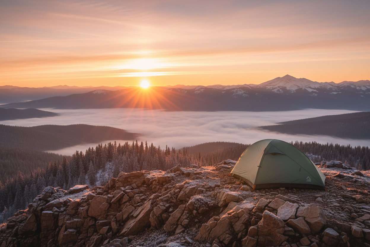TripWithDina Hero Banner - Backpacking Sunrise